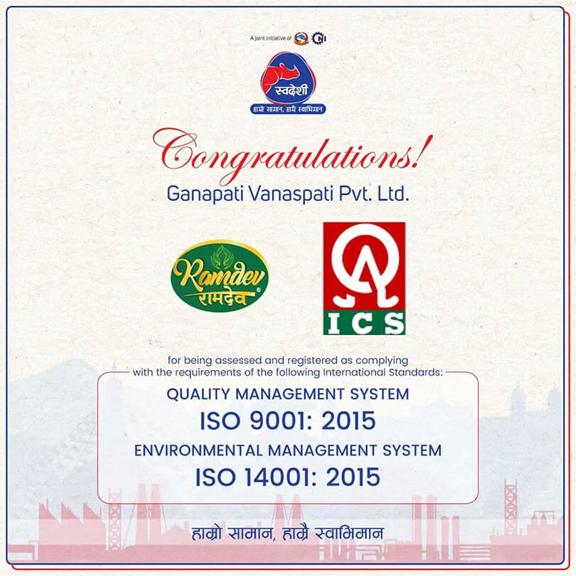 Certification of Quality Management Systems ISO 9001:2015 and Certification of Environmental Management Systems ISO 14001:2015